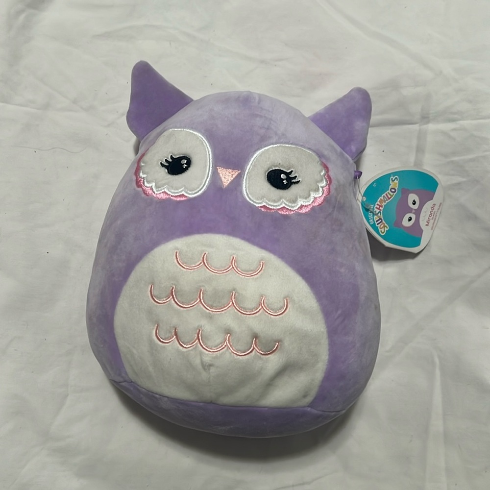 Squishmallow Kelly Toys 8” Miranda Purple Owl Plush
